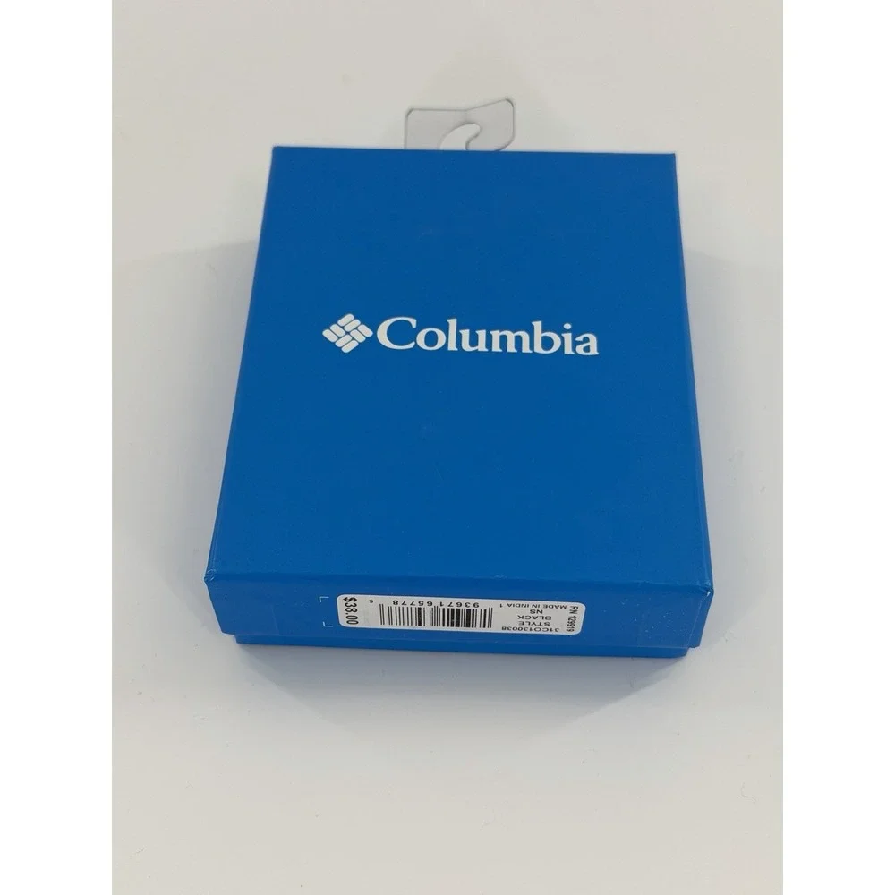 Columbia Men's Bifold‎ Genuine Leather Wallet Black NEW
